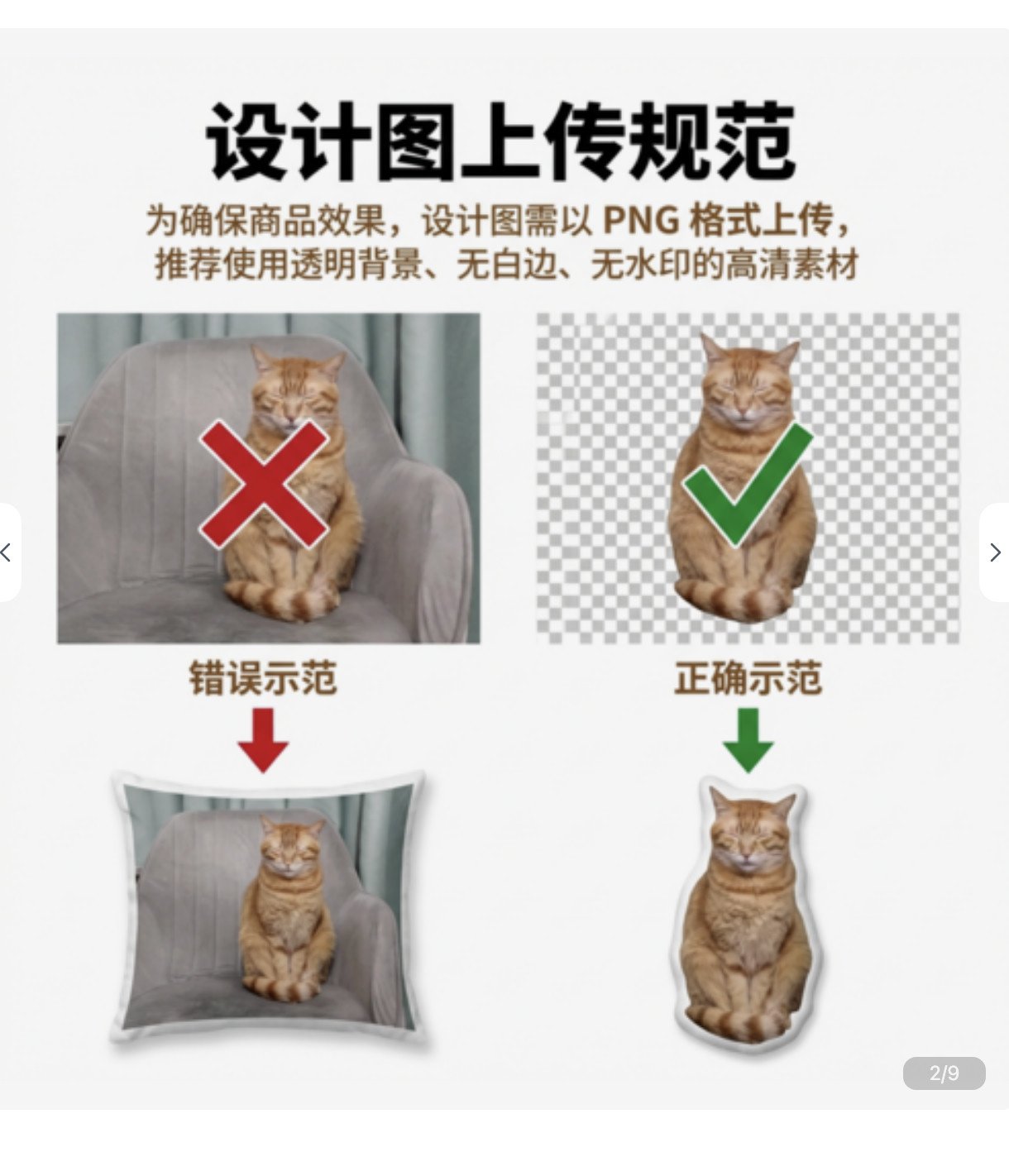 Photo upload guide — transparent background PNG works best